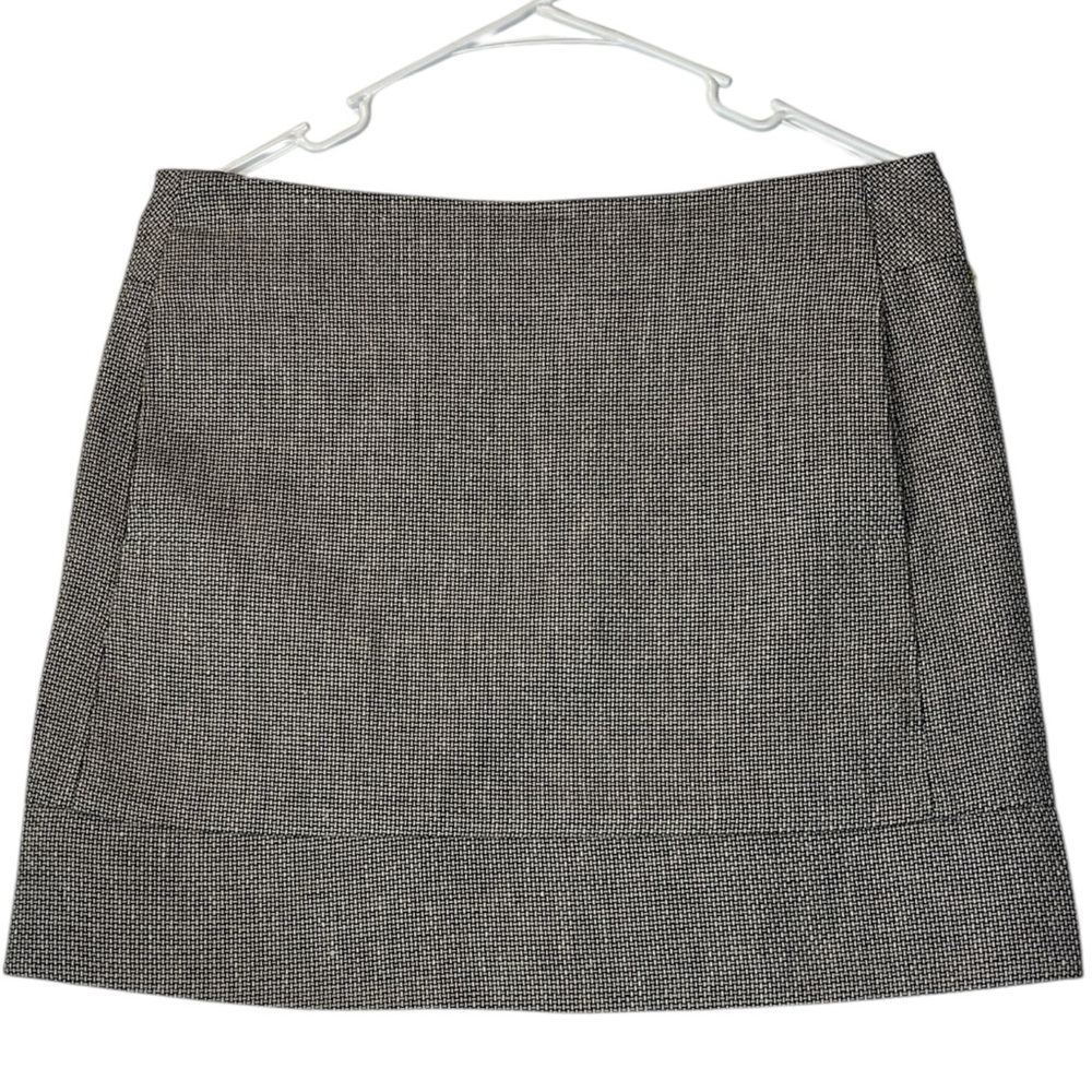 Dalia Collection linen/cotton lined micro mini skirt w/pockets Sz 6